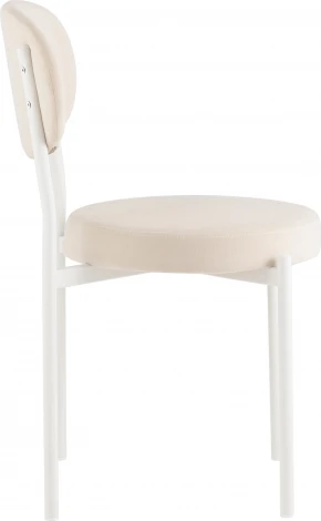 Стул Бриф SN велюр молочный каркас белый муар Stool Group арт.УТ000039457