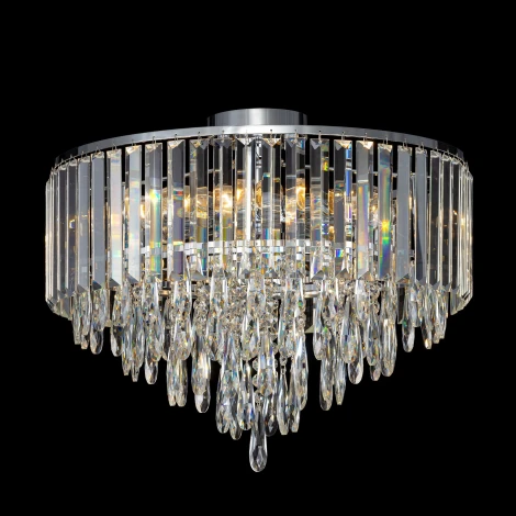 Потолочная люстра каскадная хрустальная Citilux Leonna CL320181