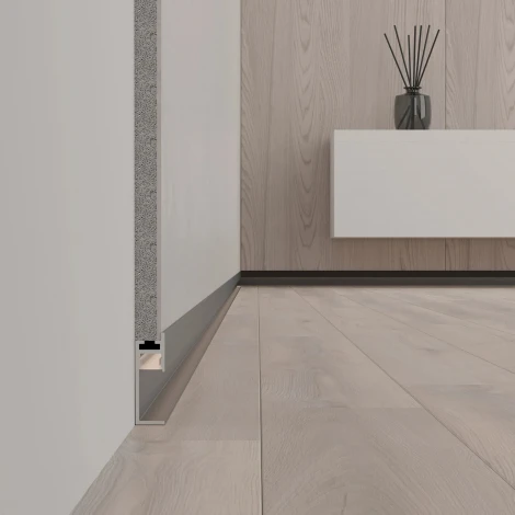 Профиль PLINTUS-H35-F-2000 BLACK (Arlight, Алюминий) 043599