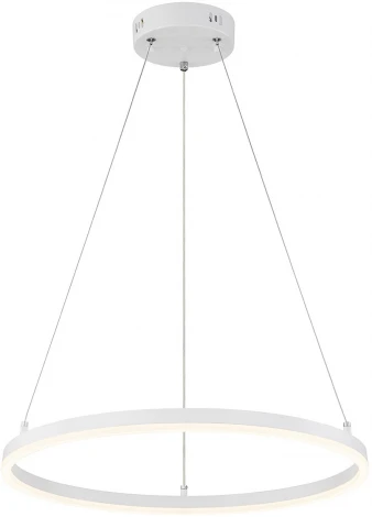 Подвесной светильник Escada Void 10254/1LED 43W White APP (регулировка яркости, 220V, пульт управления, управление смартфоном, на тросе, кольцо)
