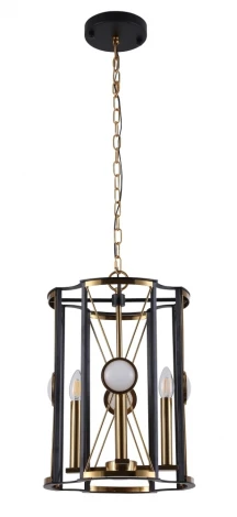 Подвесной светильник Crystal Lux TANDEM SP4 D410 GOLD (220V, на цепи, свеча, круглые)