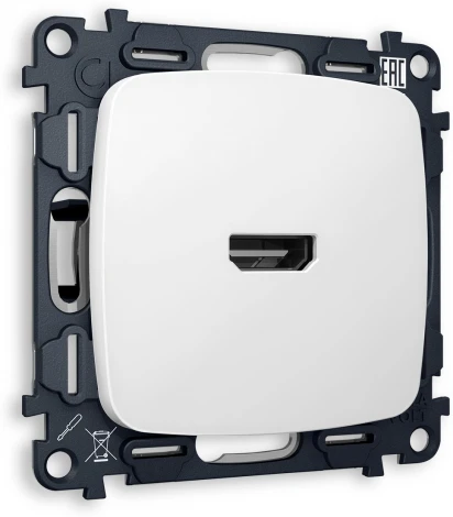 Комплект механизма Ambrella Volt розетки HDMI 2.0 OMEGA MO134010 Белый матовый 40V/500MO 2.0GHz 5-18Gbit/s QUANT