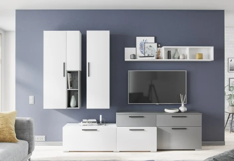 Полка ТЭКС навесная Альберо, белый