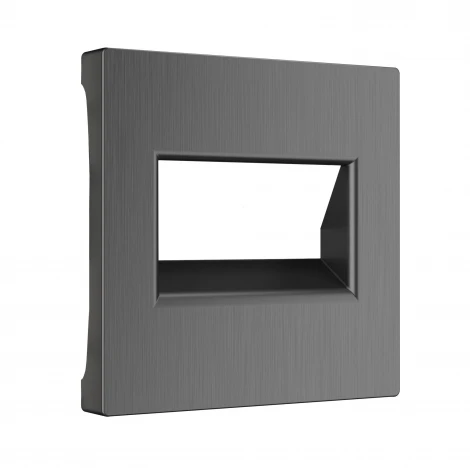 Накладка для двойной розетки Еthernet RJ-45 (графит рифленый) Werkel W1191104 (a050741)