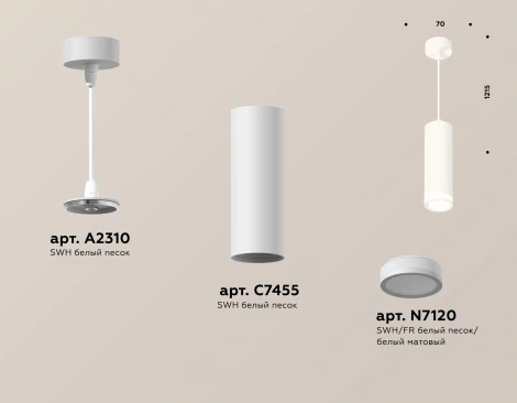 Подвесной светильник Ambrella Techno Spot XP7455002 (220V, круглые)
