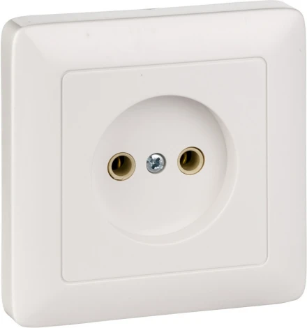 Розетка встраиваемая без заземления (белый) Systeme Electric HIT RS10-132-B