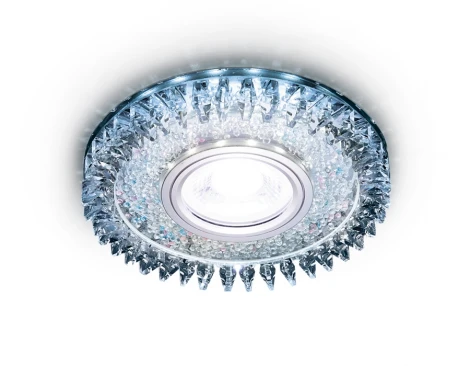 Встраиваемый точечный светильник Ambrella Декоративные Кристалл Led+mr16 S389 CH (220V)