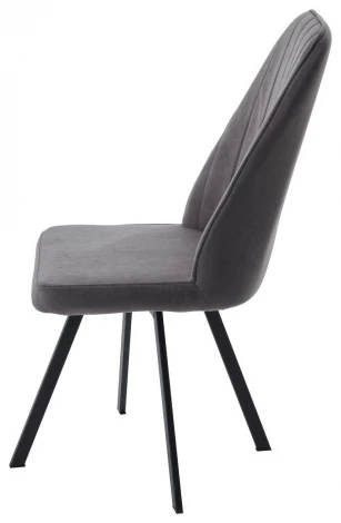 Стул ПРОВАНС 360 град. поворот. цвет B28 Темно-серый, велюр / черный каркас M-City 64732