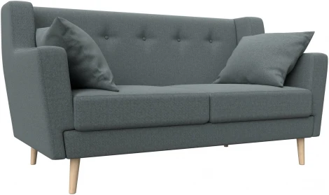 Диван кухонный прямой Брайтон 2 (Серый/Рогожка) Лига Диванов арт.123713