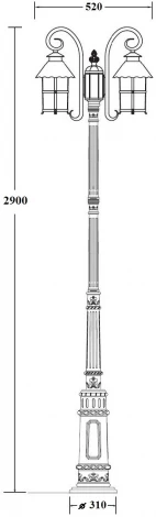 Наземный фонарь IP44 Oasis Light 81510A/18 E7 Bl (220V, фонарь)
