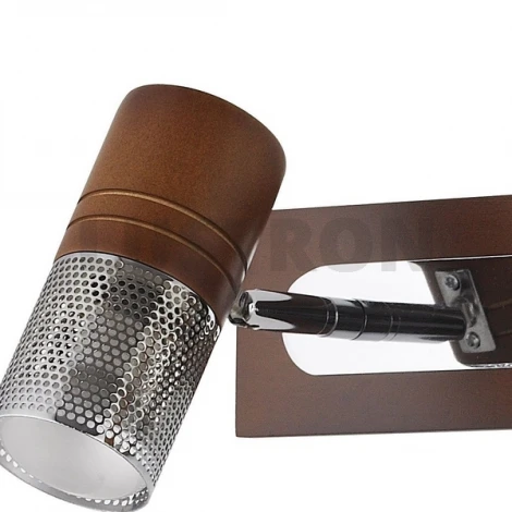 Спот N-Light 6203B 6203B/3E14 chrome + brown wood