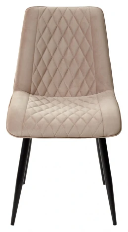Стул Поль бежевый #5, велюр / черный каркас, 4 шт./ 1 к.