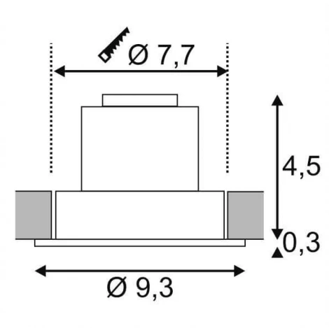 Встраиваемый точечный светильник Slv New Tria 113900