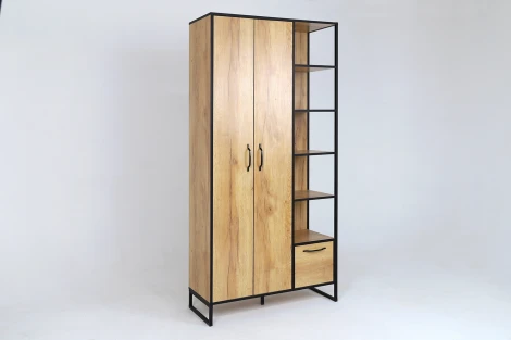 Шкаф Виртон-2, Дуб крафт золотой, Ивару