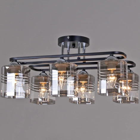 Потолочная люстра на штанге Reluce 70209-0.3-06 BK+CR (220V)