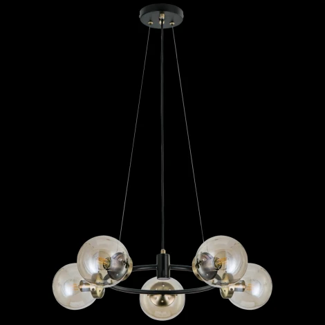 Подвесная люстра Citilux Планета CL105155 (220V, на тросе, шарики, молекулы)