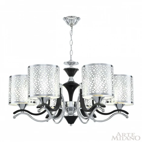Подвесная люстра Arte Milano Florentia-6787 306787/6 Bk/Ni (220V, на цепи)