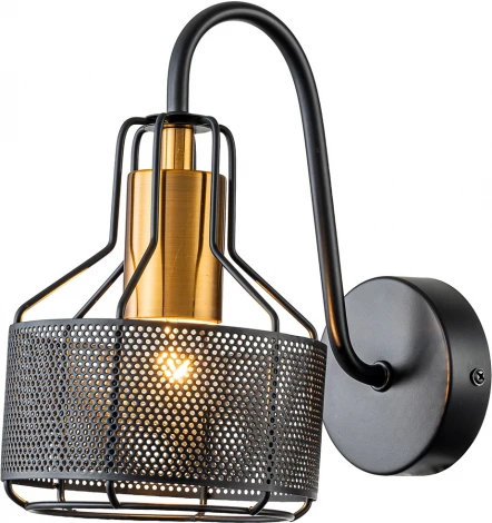 Бра Escada Quart 697/1A 1x60Вт E27, металл, черный/золото (220V)