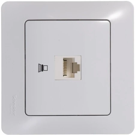 Розетка встраиваемая Ethernet RJ-45 (белый) Systeme Electric Glossa GSL000181K