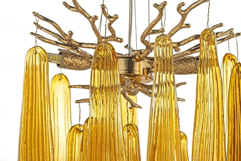 Подвесная люстра хрустальная Dio D`arte Tavenna Gold Tavenna H 1.5.32.124 G (220V, на тросе)