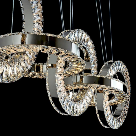 Подвесной светильник светодиодный хрустальный с регулировкой цветовой температуры Modelux MODELUX ML.9041.1080 GD
