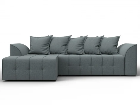 Диван угловой Лига-113 угол левый (ДСП,Рогожка/Серый) Лига Диванов 136704L