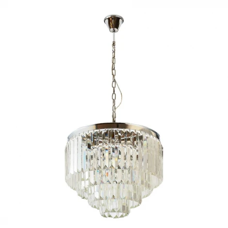 Подвесная люстра Divinare Nova 3001/02 LM-9 (220V, хрусталь, на цепи)