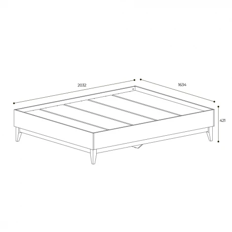 Кровать БТС 160х200 с проложками Скандика