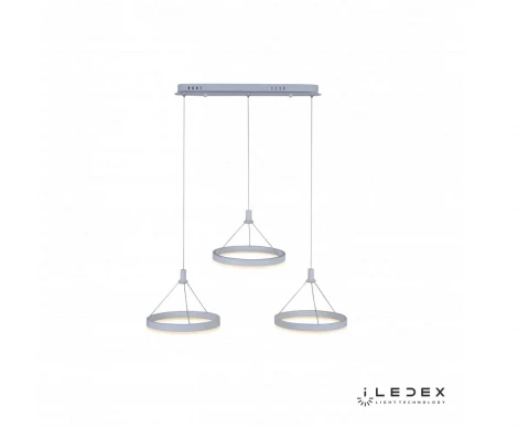 Подвесной светильник iLedex Libra D075-3 WH (220V, пульт управления, на тросе, кольцо)