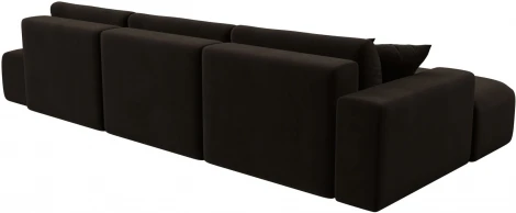 Диван угловой Лига-036 НПБ Модерн Лонг левый угол (Коричневый/Микровельвет) Лига Диванов арт.121417L