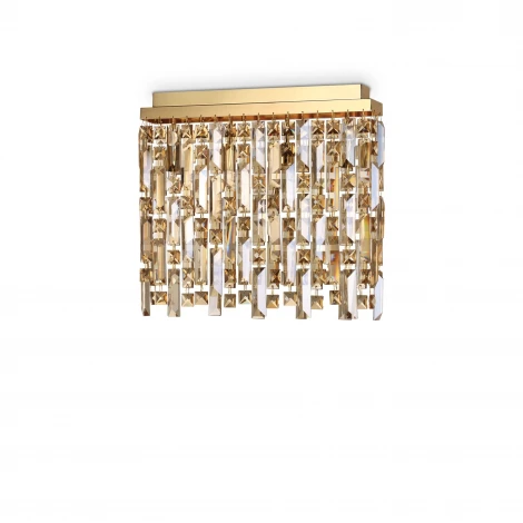 Потолочная люстра Ideal Lux Elisir PL4 OTTONE (220V, хрусталь)