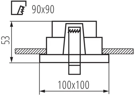 Встраиваемый точечный светильник без цоколя Kanlux REUL 33660 (12V)