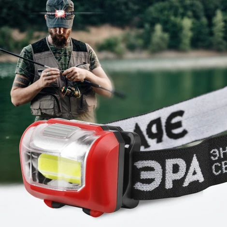 Налобный фонарь светодиодный на батарейках 5Вт ЭРА GB-709 GB-709