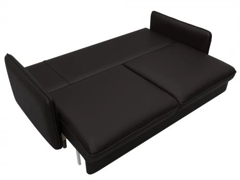 Диван прямой Лига-064 НПБ (ДСП/Дерево/Экокожа/Коричневый) Лига Диванов 129928