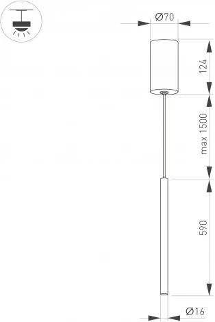 Подвесной светильник SP-UMBRA-HANG-V-L600-10W Day4000 (BK, 120 deg, 230V) (Arlight, IP20 Металл) 036947(1) (LED, на проводе)