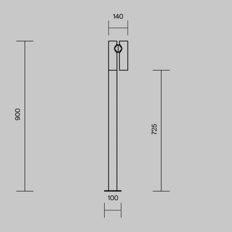Наземный уличный светильник Maytoni Torq O494FL-L10B3K (LED, 220V, IP65)