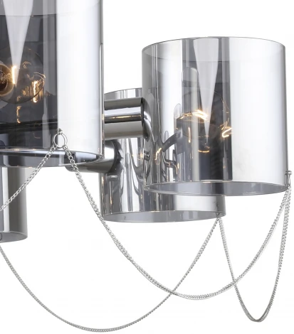 Потолочная люстра на штанге Escada Intense 683/8P (220V, хрусталь, круглые)