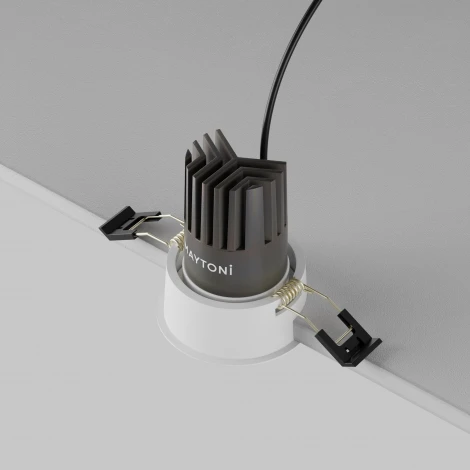 Встраиваемый светильник круглый светодиодный Maytoni Technical Maytoni Dip DL115-10W-3K-W