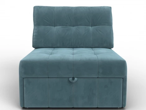 Кресло-кровать Лига-107 (80) (ЛДСП,Брус,Фанера,Велюр/Бирюзовый) Лига Диванов 134896