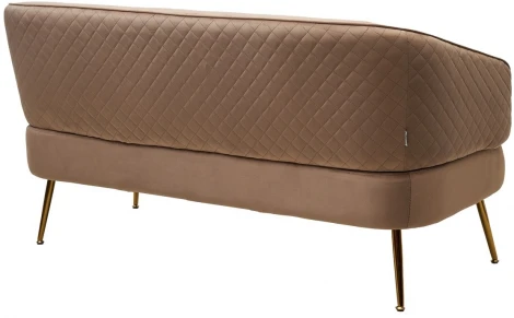 Скамья CIAO BLUVEL-40 Бежевый, велюр / золотой каркас М-City