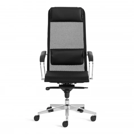 Кресло Nordic/Нордик сетка/кож.зам, черный Tetchair 25661