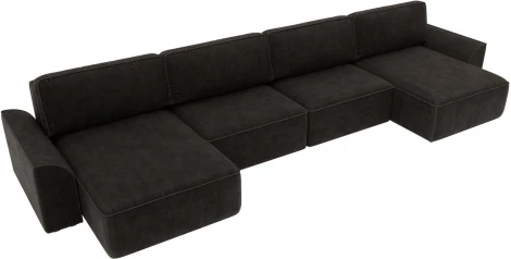 Диван п-образный Лига-048 НПБ лонг Лига Диванов (Велюр) арт.128348