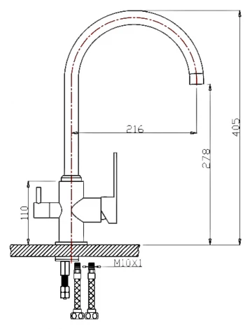 Смеситель Zorg Clean Water ZR 317 YF-33 BR для кухонной мойки