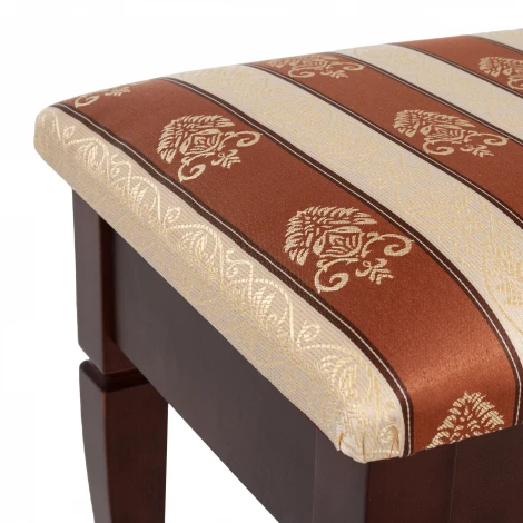Банкетка Ретро М с ящиком средне-коричневый, ткань полоса коричн. Mebelik 009372