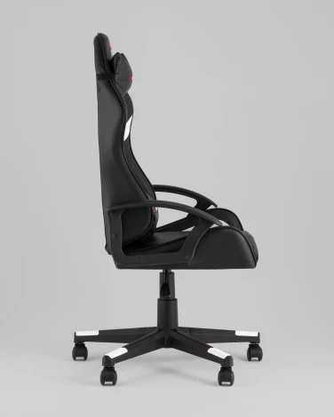 Кресло спортивное TopChairs Warden черно-белый арт.УТ000039483