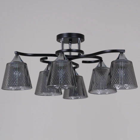 Потолочная люстра на штанге Reluce 06089-0.3-06 BK+CR (220V)