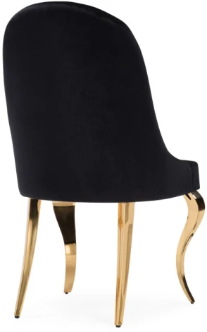 Стул Woodville на металлокаркасе Gustav black / gold 15384