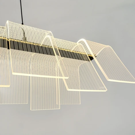 Подвесной светильник светодиодный с пультом с регулировкой цветовой температуры LED4U LED4U L7709-970 BK