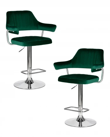 Набор 2 шт стул барный DOBRIN CHARLY (зеленый велюр (MJ9-88))