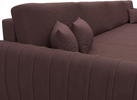 Диван П-образный Лига-057 НПБ Лонг Лига Диванов (Замша) арт.129341